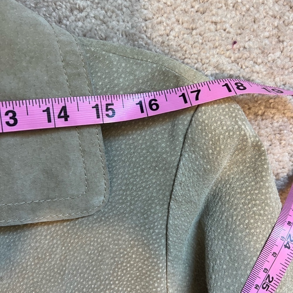 aria Women’s Beige Genuine Leather Jacket Size Medium - Picture 6 of 8